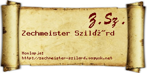 Zechmeister Szilárd névjegykártya